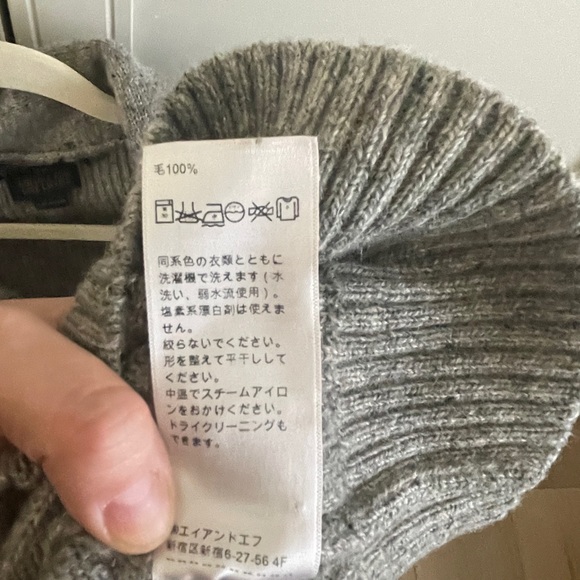 Men’s Pendleton Sweater Washable Wool Large Grey - Picture 4 of 6